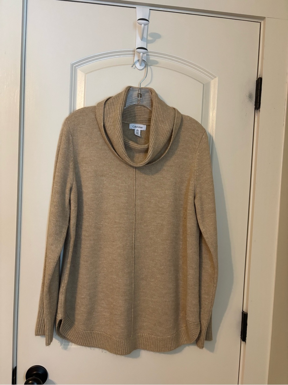Calvin Klein Beige Cowl Neck Sweater
